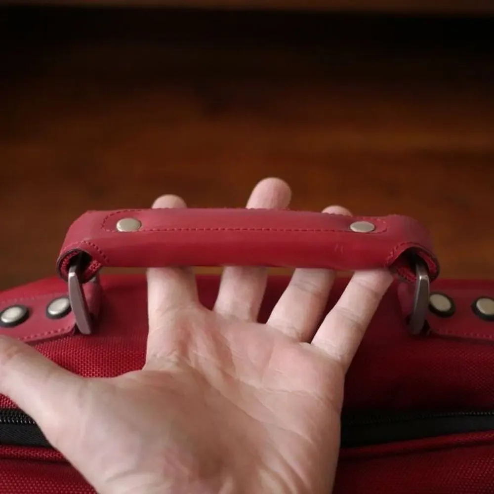 American Tourister Red Nylon Soft Shell Travel Shoulder Carry On Suitcase Bag